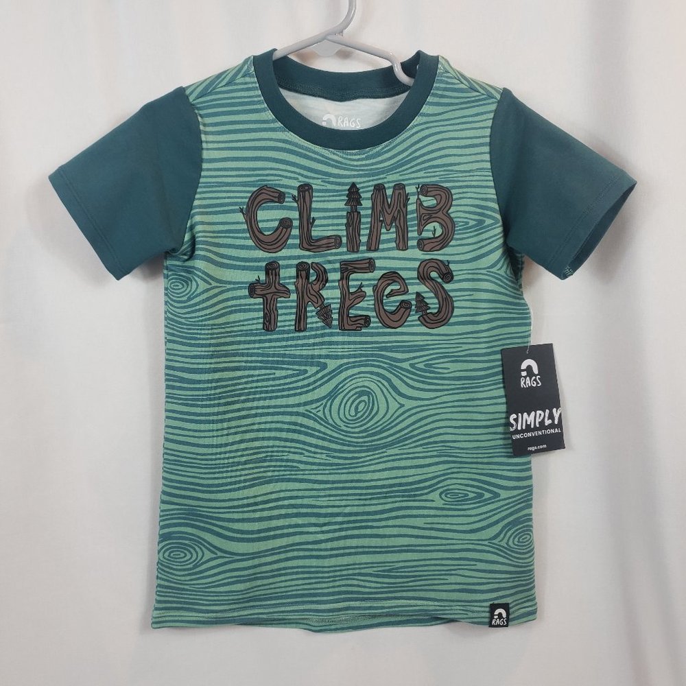 RAGS Short Sleeve Green Climb Trees T-Shirt